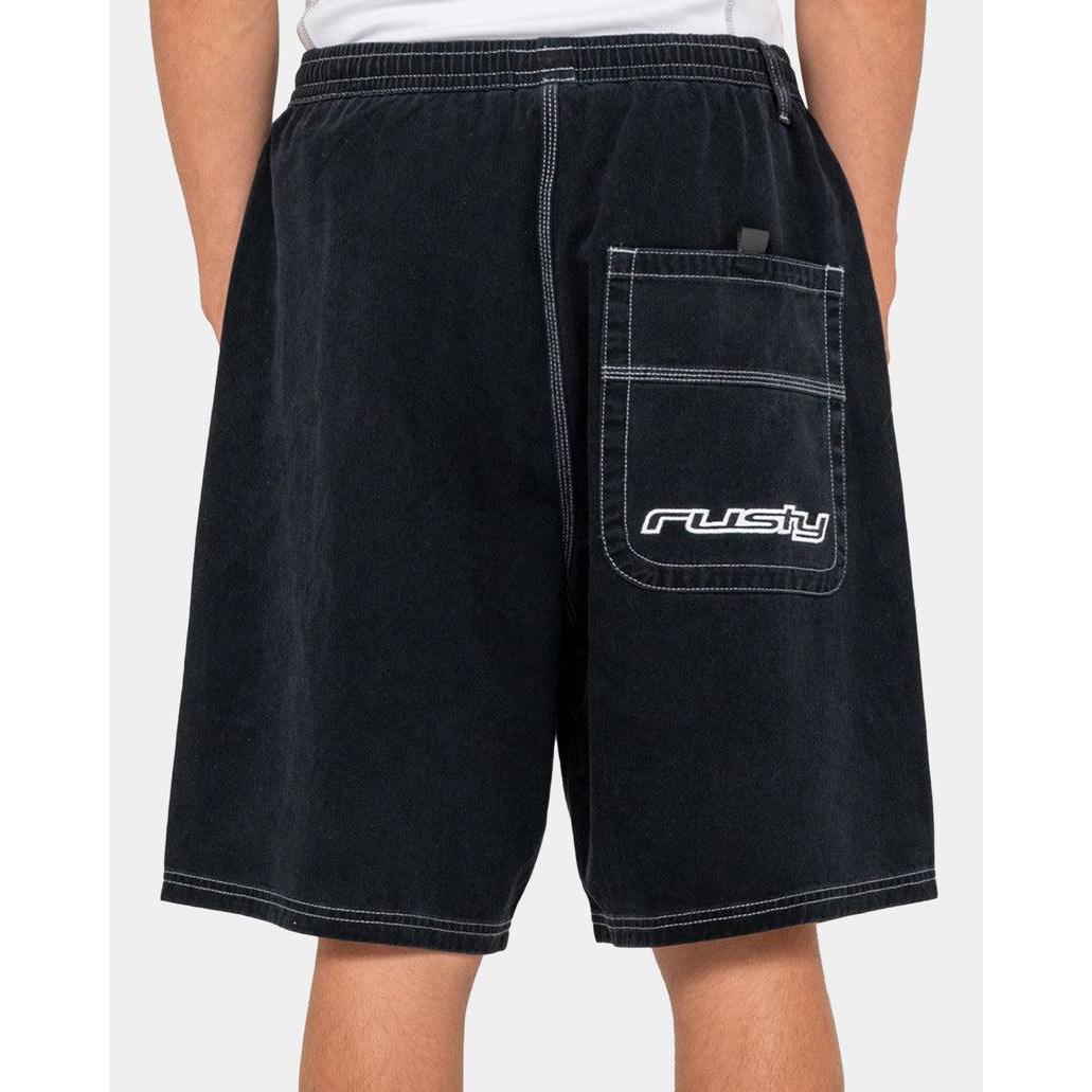2026 Rusty Flip Daddy Elastic Baggy Shorts - Black