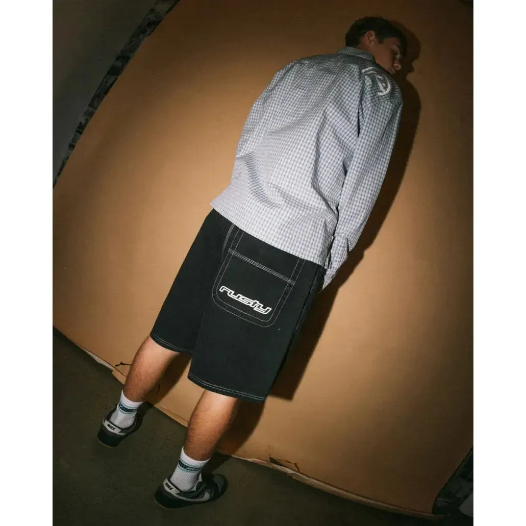 2026 Rusty Flip Daddy Elastic Baggy Shorts - Black