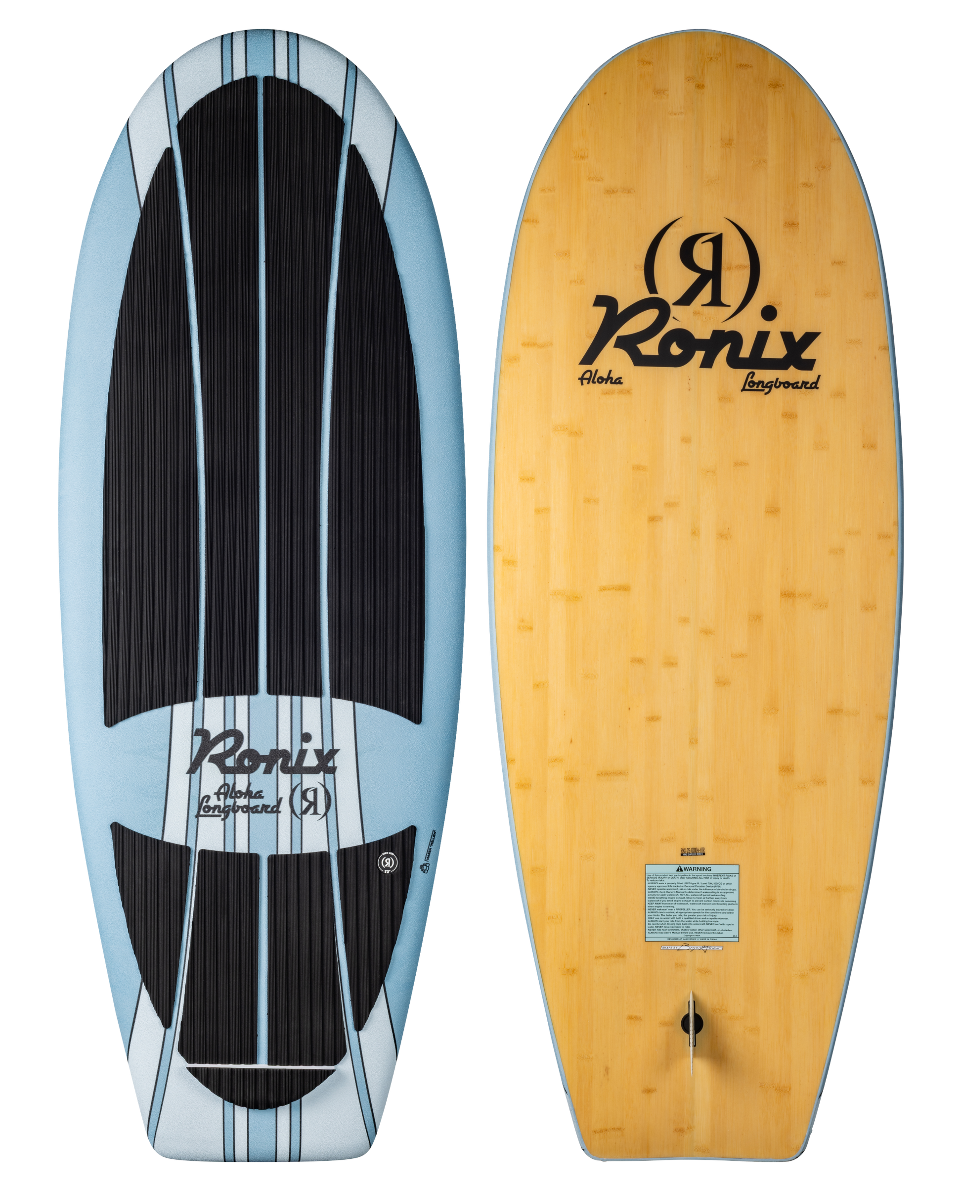 2027 Ronix Aloha Marsh Mellow Longboard Wakesurf Mist / Bamboo — topsheet and base together