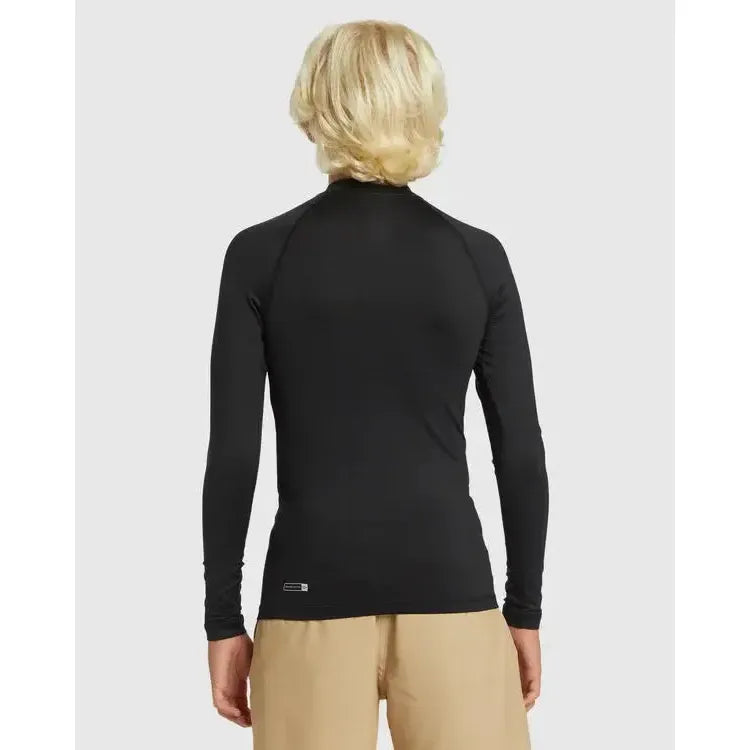 2026 Quiksilver Everyay Solid UPF50 Youth LS Rash Vest - Black