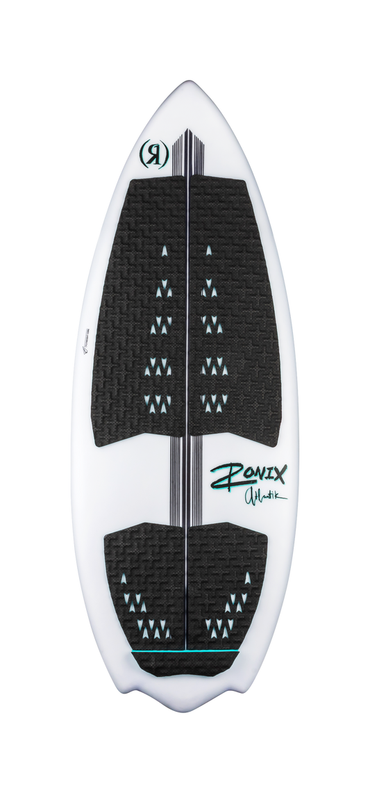 2027 Ronix Atlantik Flyweight Pro Wakesurf White / Black Swell — topsheet