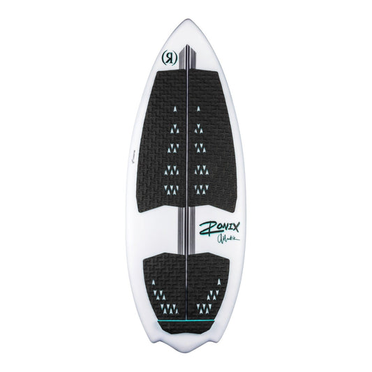 2027 Ronix Atlantik Flyweight Pro Wakesurf White / Black Swell — topsheet
