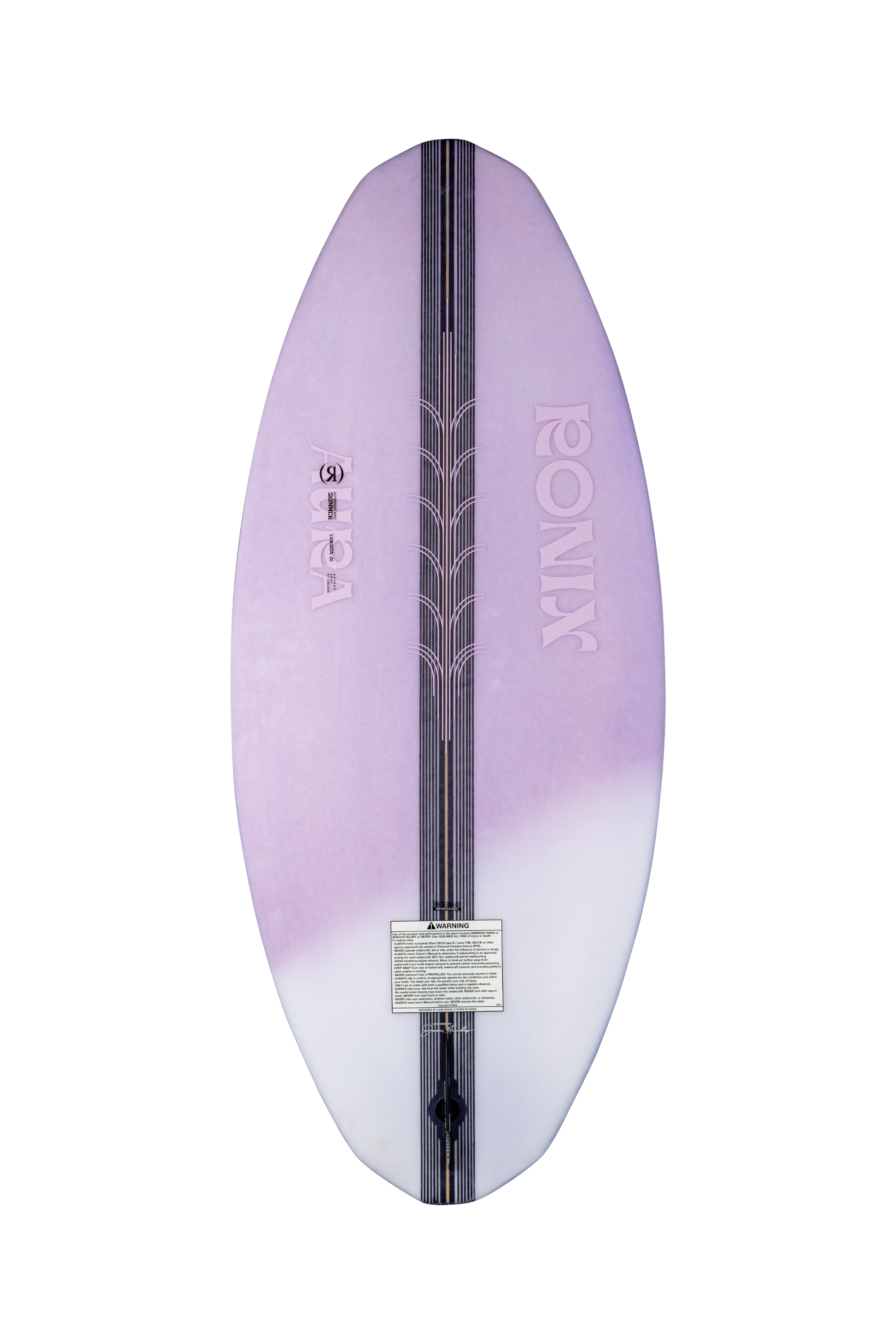 2027 Ronix Womens Aura Flyweight Skimmer Wakesurf Lavender Carbon — base