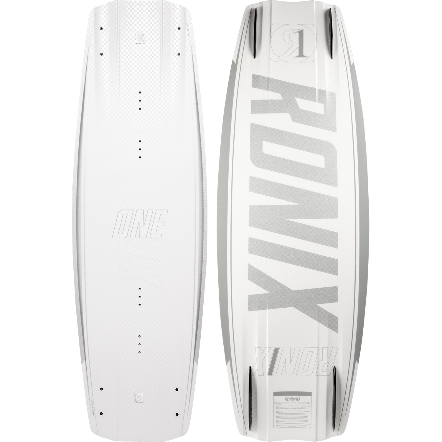 2027 Ronix One Blackout Technology Wakeboard Pearl White — topsheet and base