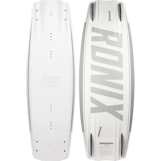 2027 Ronix One Blackout Technology Wakeboard Pearl White — topsheet and base