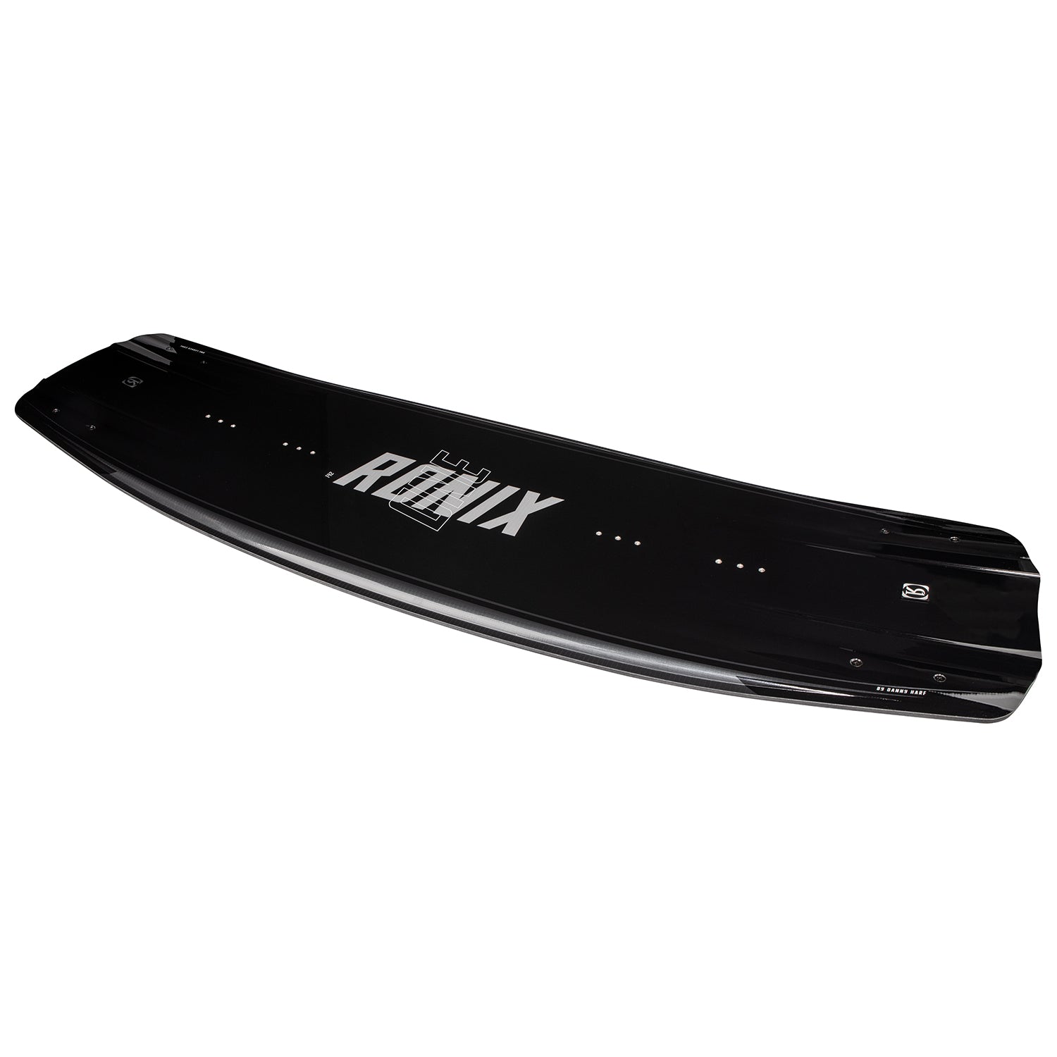 2027 Ronix One Legacy Core Wakeboard Midnight Shine — angled topsheet showing 3-stage rocker