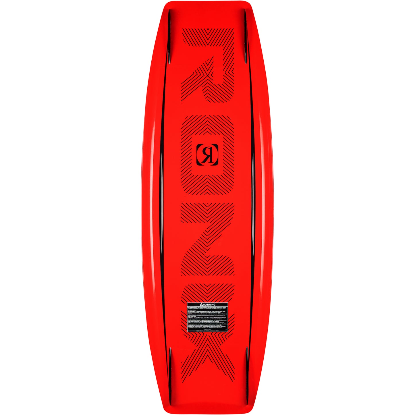 2027 Ronix Junior District Kids Wakeboard Metallic Red — base and fin detail