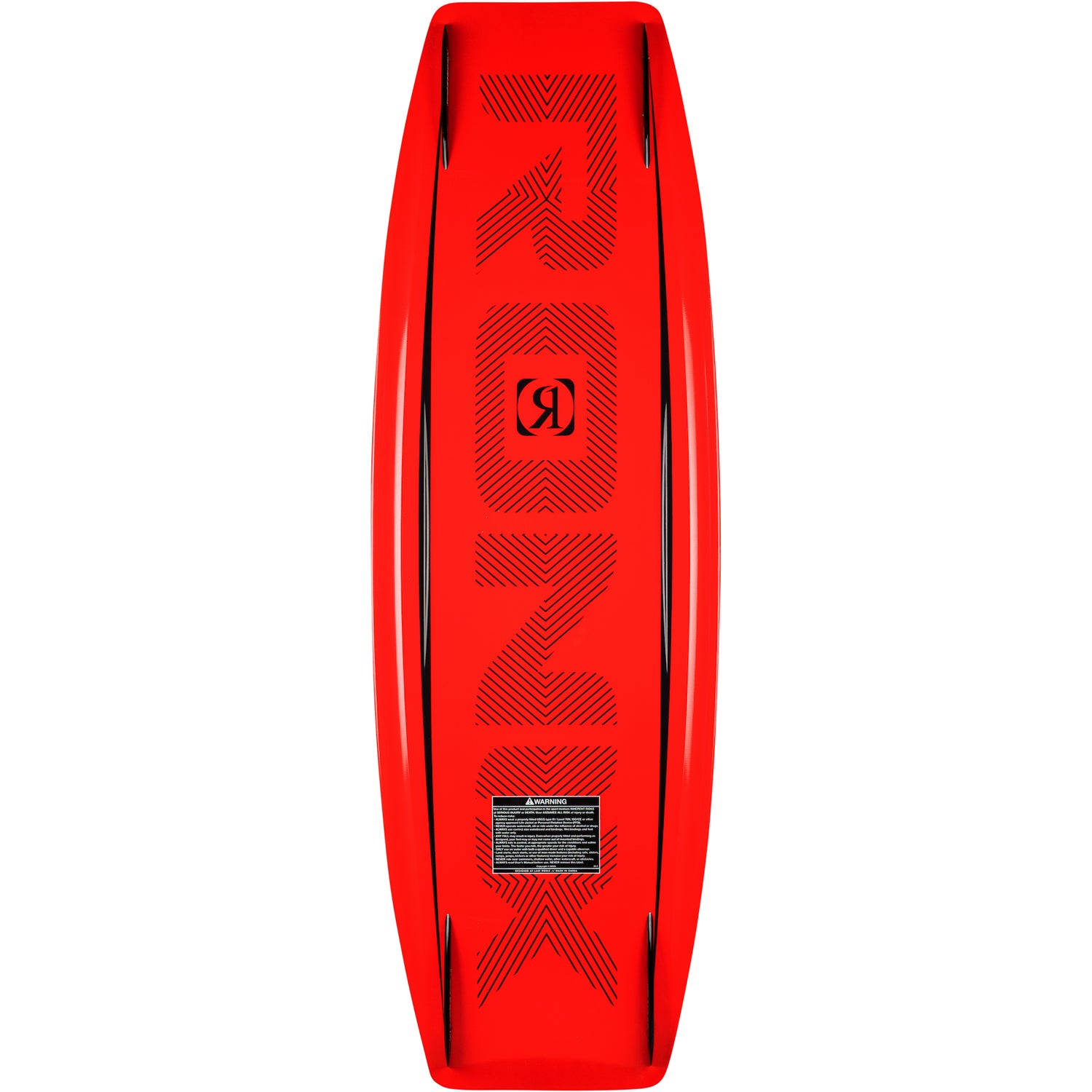 2027 Ronix Junior District Kids Wakeboard Metallic Red — base and fin detail