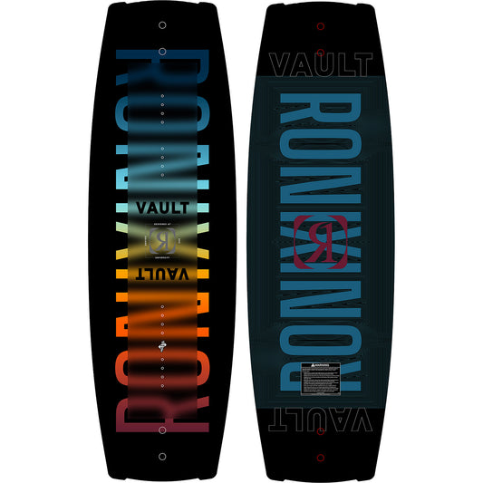 2027 Ronix Junior Vault Kids Wakeboard Black / Blue / Flash — topsheet and base