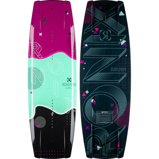 2027 Ronix Junior Krush Kids Wakeboard Mint / Merlot — topsheet and base