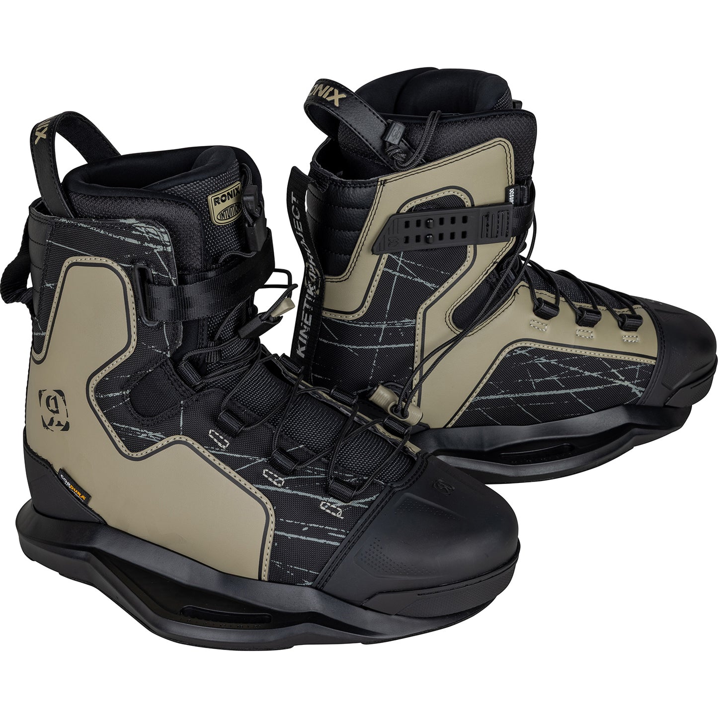 2027 Ronix Kinetik Project EXP Wakeboard Boots Sand / Black — side profile