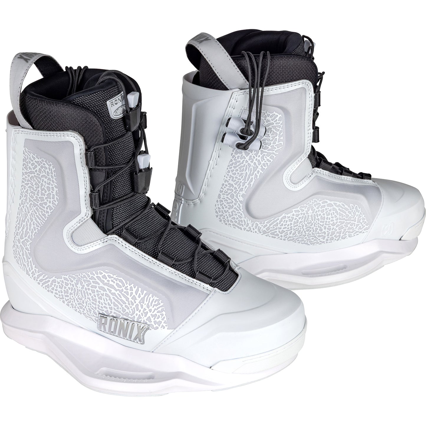 2027 Ronix One Wakeboard Boots White Elephant / Chrome — side profile