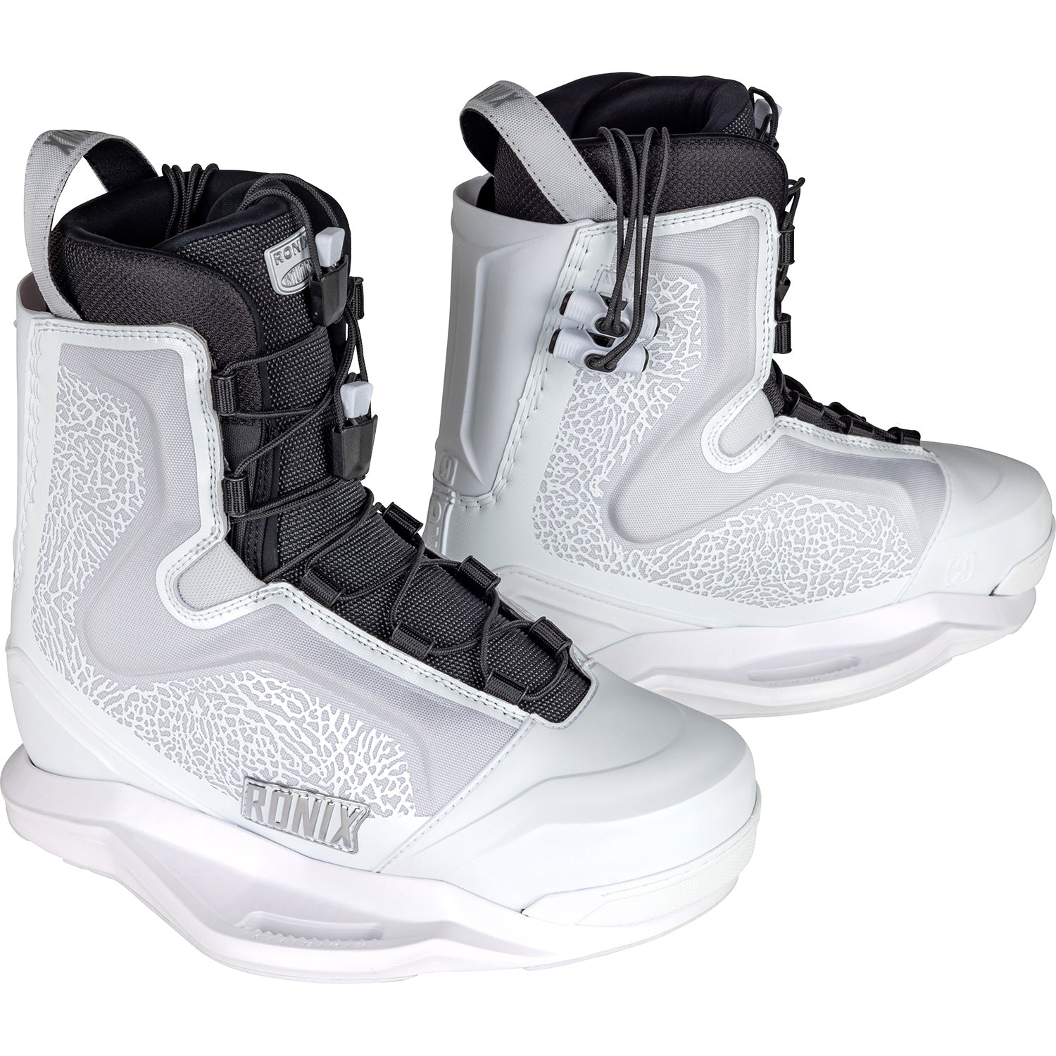 2027 Ronix One Wakeboard Boots White Elephant / Chrome — side profile