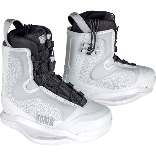2027 Ronix One Wakeboard Boots White Elephant / Chrome — side profile