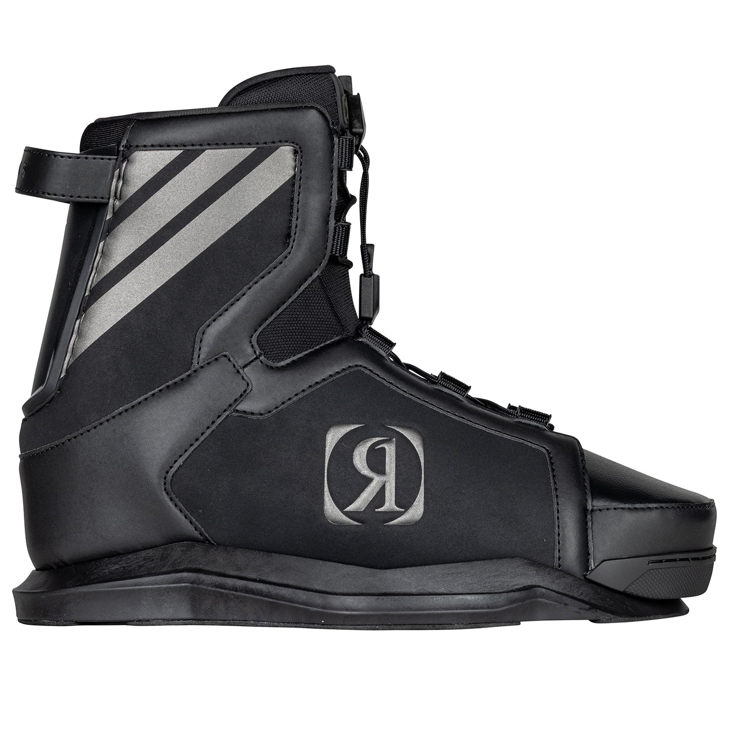 2027 Ronix Parks Wakeboard Boots Black / Charcoal — hybrid closed toe detail