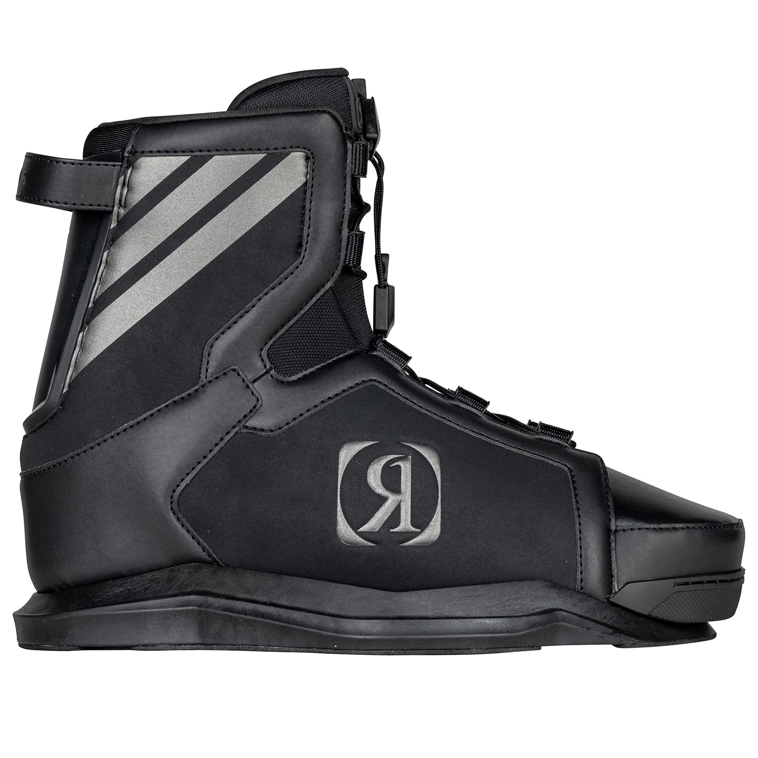 2027 Ronix Parks Wakeboard Boots Black / Charcoal — hybrid closed toe detail