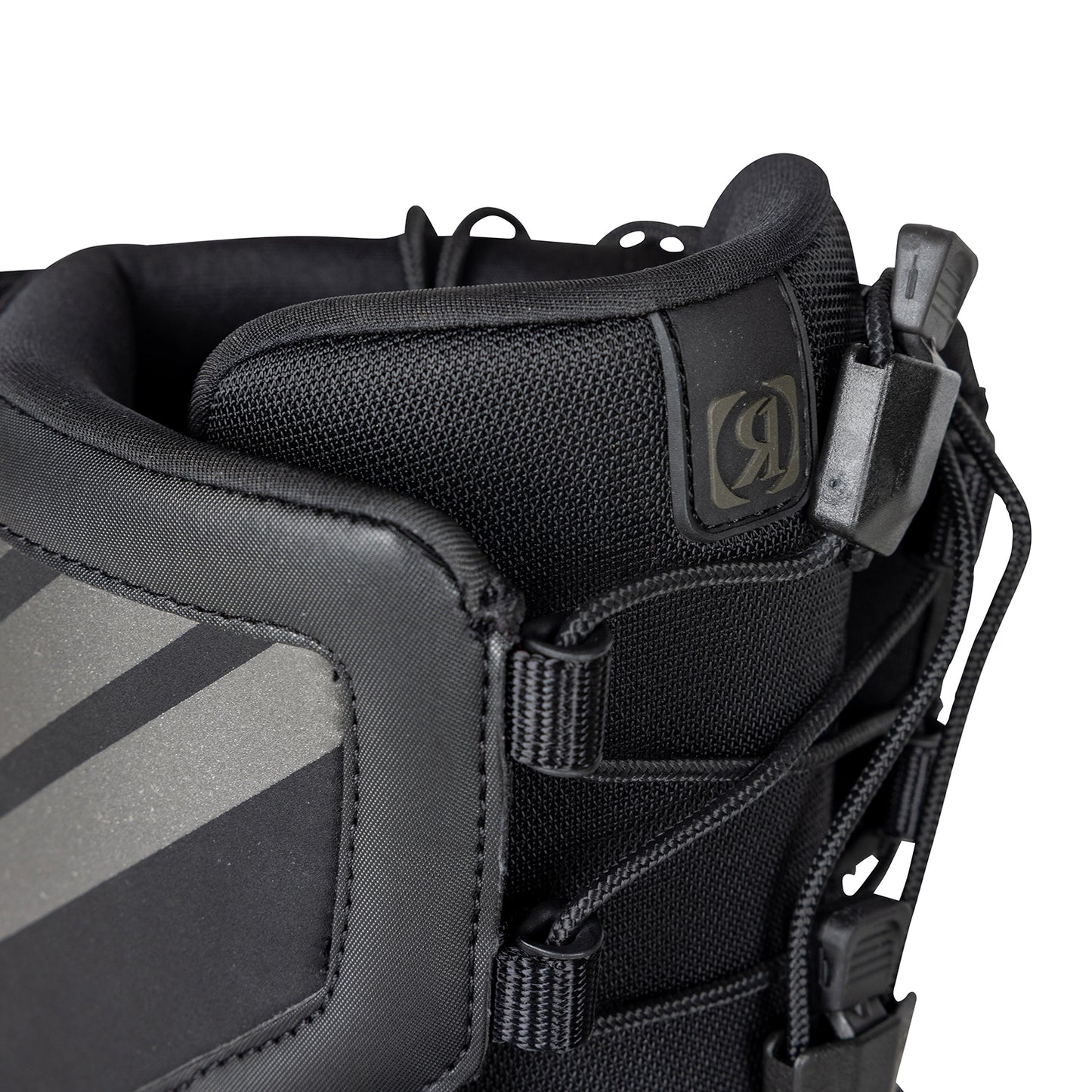 2027 Ronix Parks Kids Wakeboard Boots Black / Charcoal — side profile