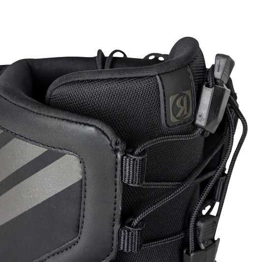 2027 Ronix Parks Kids Wakeboard Boots Black / Charcoal — side profile