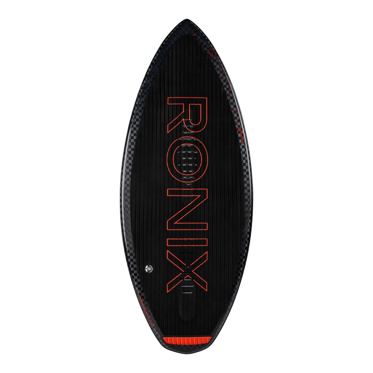 2027 Ronix Carbon Air Core 4 Skimmer Wakesurf Metallic Black / Red — topsheet