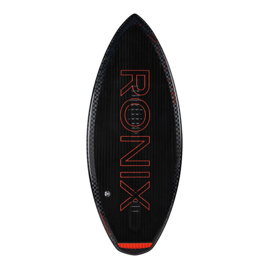 2027 Ronix Carbon Air Core 4 Skimmer Wakesurf Metallic Black / Red — topsheet
