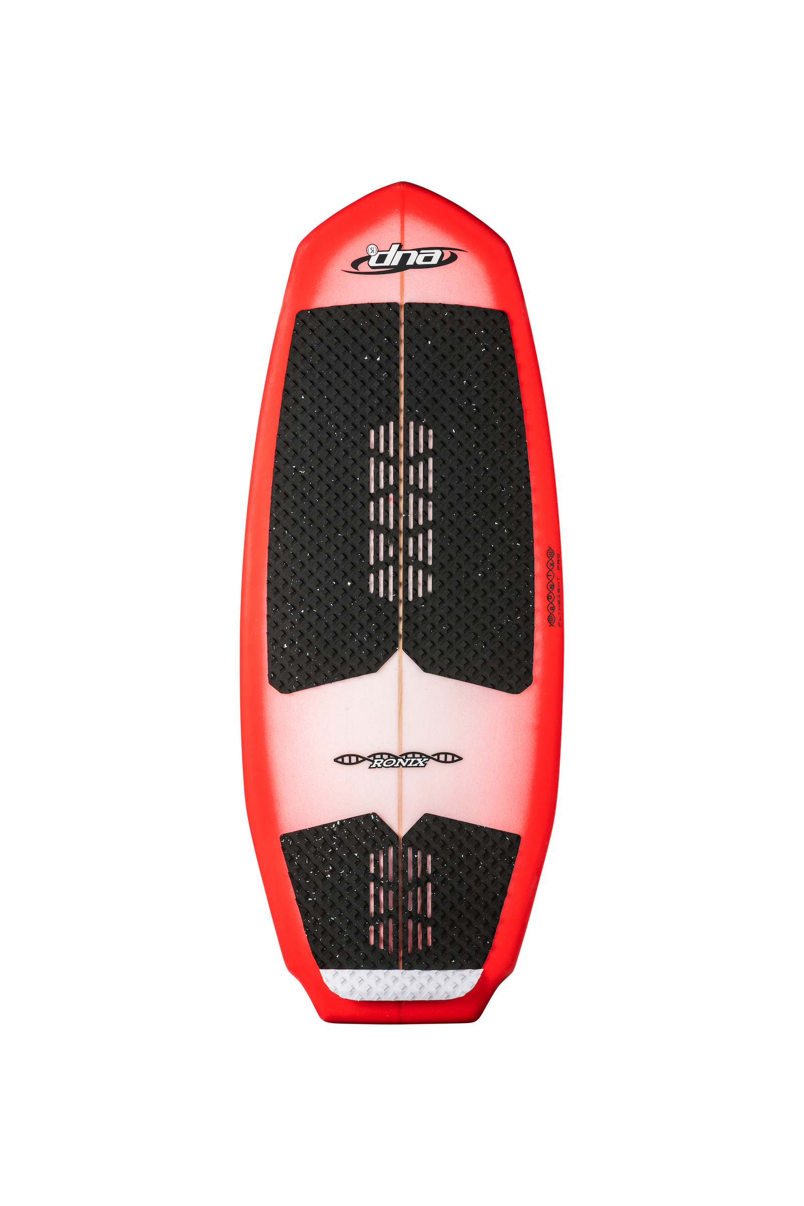 2027 Ronix DNA Flyweight Pro Wakesurf Arctic / Racing Red / Carbon — topsheet
