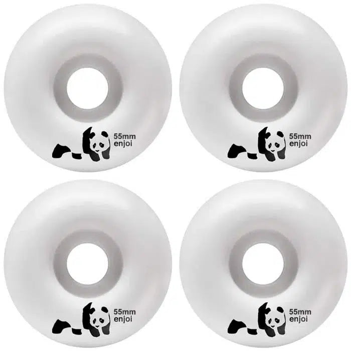 Enjoi Panda 55mm Skateboard Wheels - White