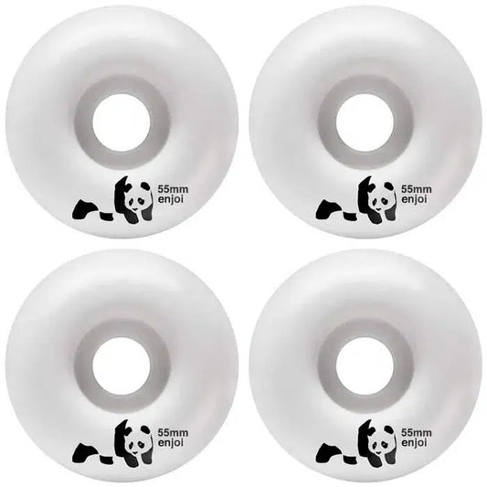 Enjoi Panda 55mm Skateboard Wheels - White