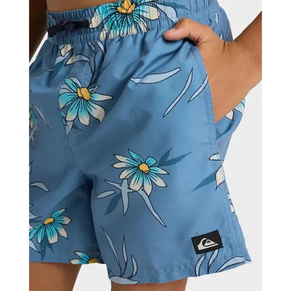 2026 Quiksilver Everyday Straight Volley Youth Boardhorts - Coronet Blue Costal Floral