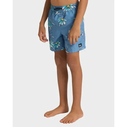 2026 Quiksilver Everyday Straight Volley Youth Boardhorts - Coronet Blue Costal Floral