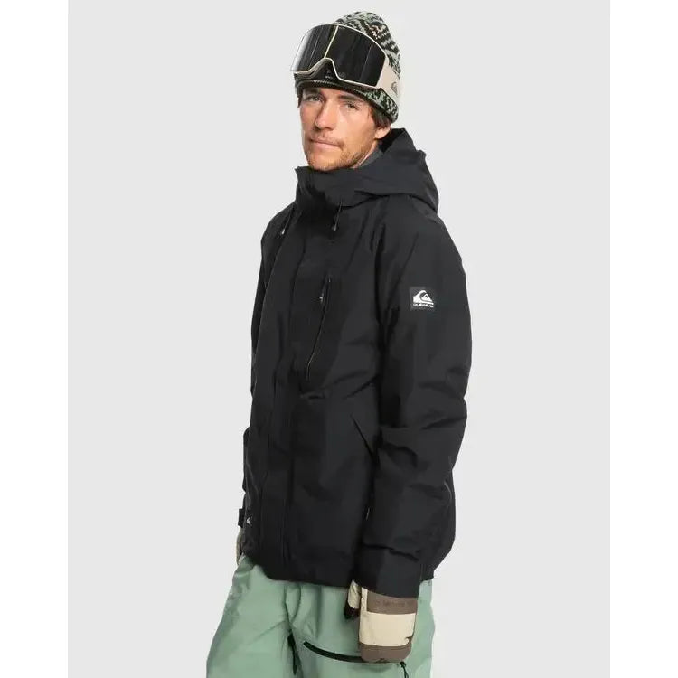 2026 Quiksilver Mission Gore-Tex Snow Jacket - True Black - Welcome Boardstore