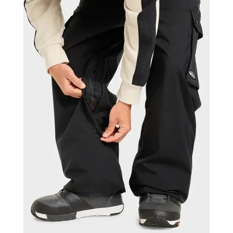 2026 Quiksilver Snow Down Cargo Snow Pants - True Black - Welcome Boardstore