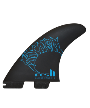 FCS II Mayhem Driver PC Carbon Tri Fins - Blue