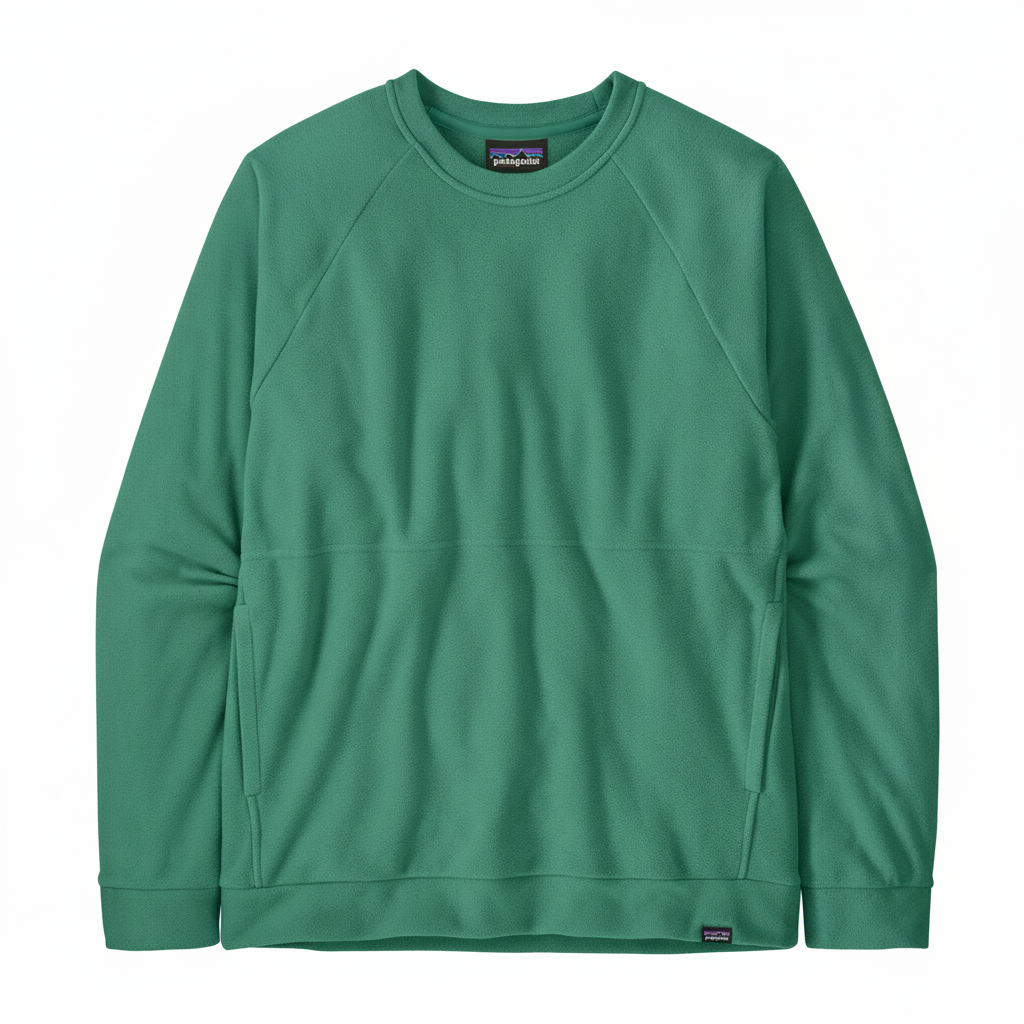 Patagonia Fleece Flat lay Green front veiw