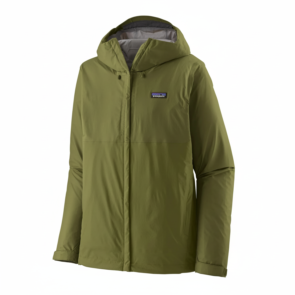 Patagonia Torrent Shell 3L Jacket - Caper Green No Model front 