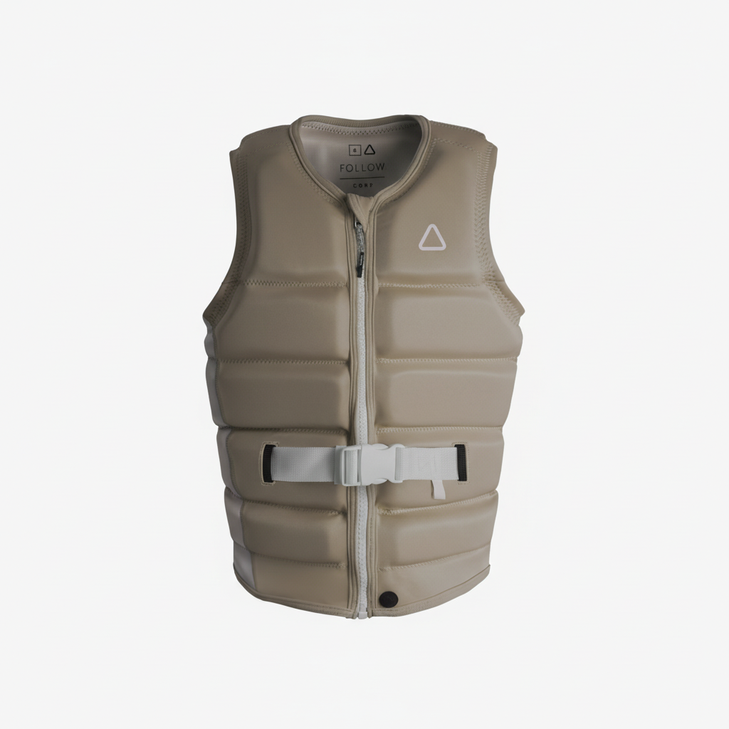 Follow Sand beige women's wakeboard vest on white background