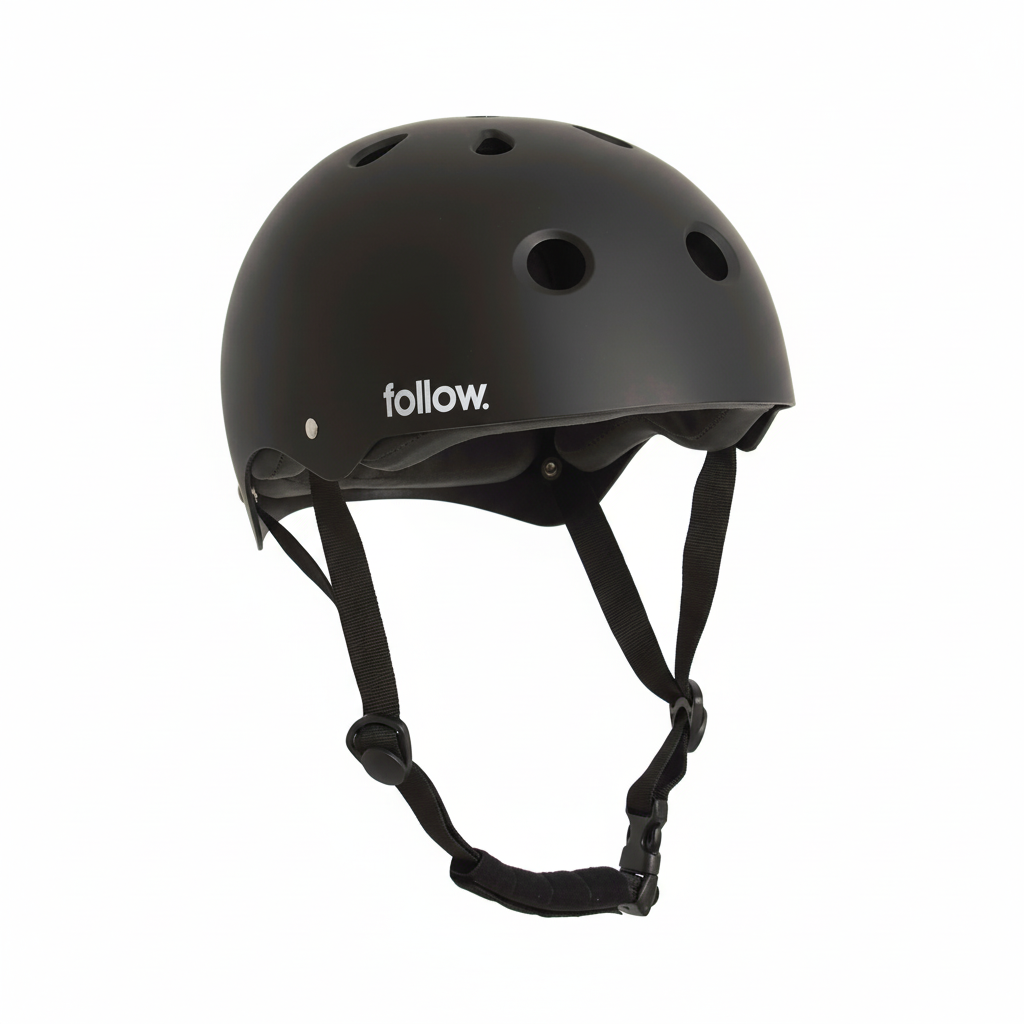 Black helmet on white background