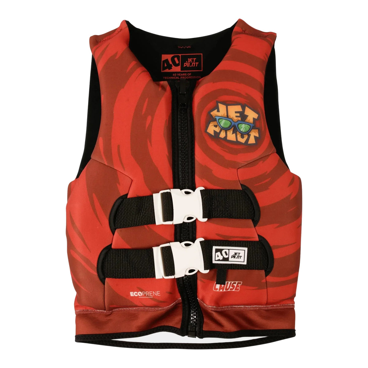 2027 Jetpilot Cause Boys F/E Youth Eco Vest - Red