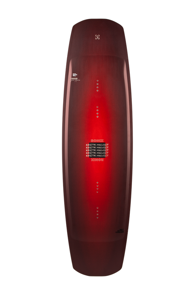 2027 Ronix Kinetik Project Wakeboard Metallic Red Wine — topsheet