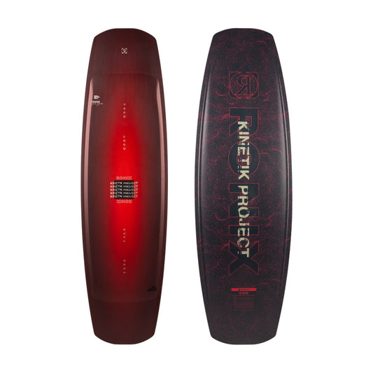 2027 Ronix Kinetik Project Wakeboard Metallic Red Wine — topsheet and base together