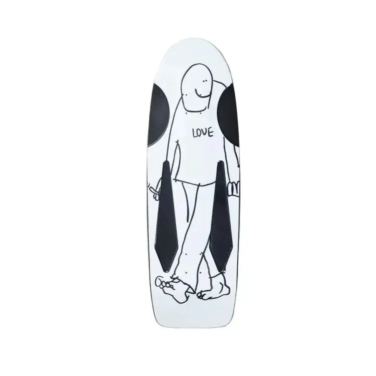 Krooked Beamer Love SSD25 10.75 Skate Deck - White