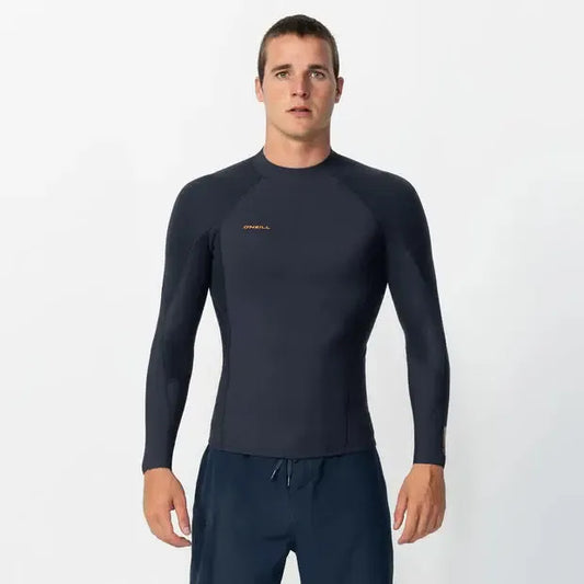 2026 O'Neill Hyperfreak LS Crew GBS 2mm Wetsuit Top - Gunmetal