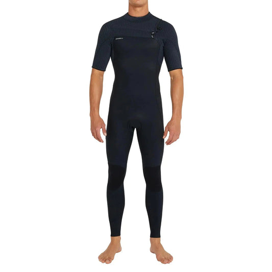 2025 O'Neill HyperFreak 2mm Short Arm Steamer Chest Zip Wetsuit - Black