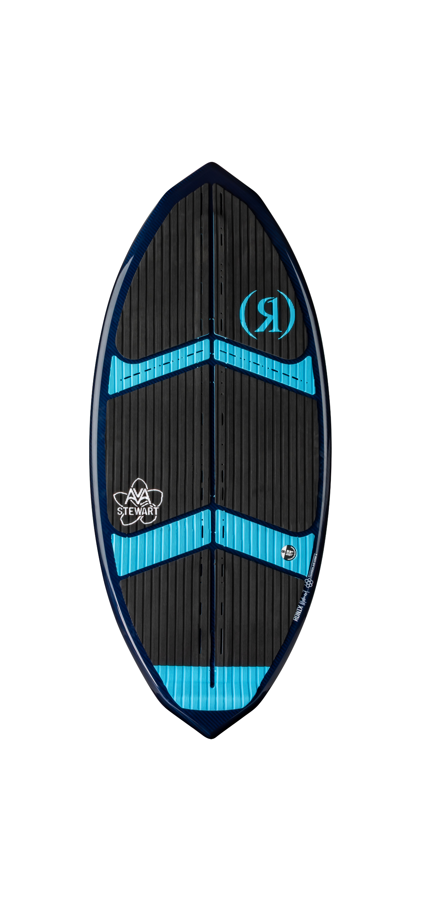 2027 Ronix Womens Moment Carbon Air Core 4 Skimmer Wakesurf Aqua — topsheet