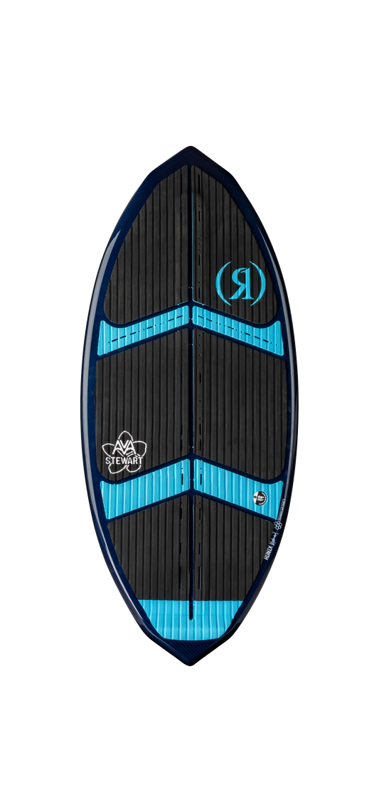 2027 Ronix Womens Moment Carbon Air Core 4 Skimmer Wakesurf Aqua — topsheet