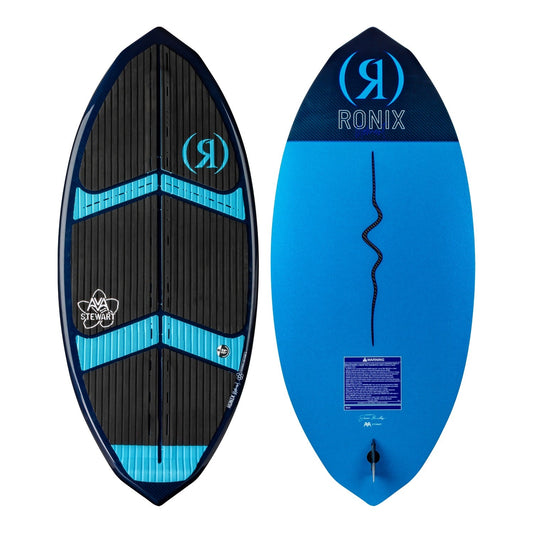 2027 Ronix Womens Moment Carbon Air Core 4 Skimmer Wakesurf Aqua — topsheet and base together