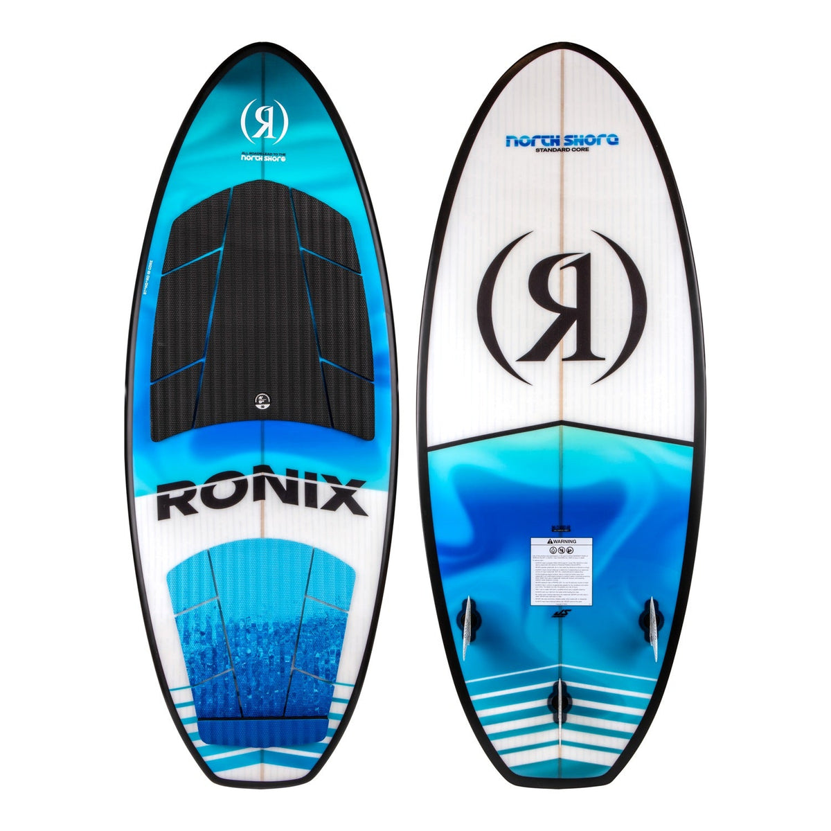 2027 Ronix North Shore Standard Core Wakesurf Ocean Swirl — topsheet and base together