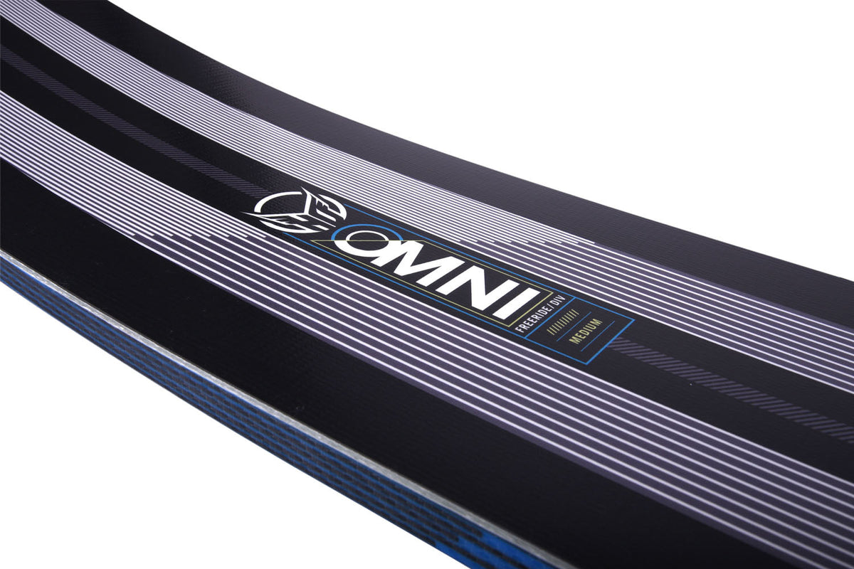 2027 HO Omni Slalom Ski — tail detail showing the Clean Edge Tail