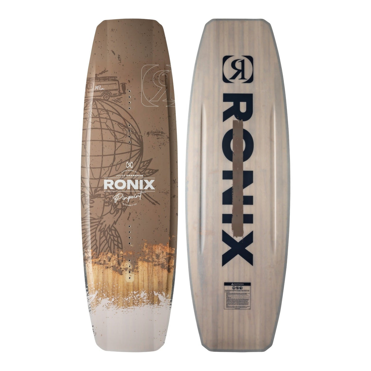 2027 Ronix Pinpoint Wakeboard Olive Brown / Eagle Scout — topsheet and base together