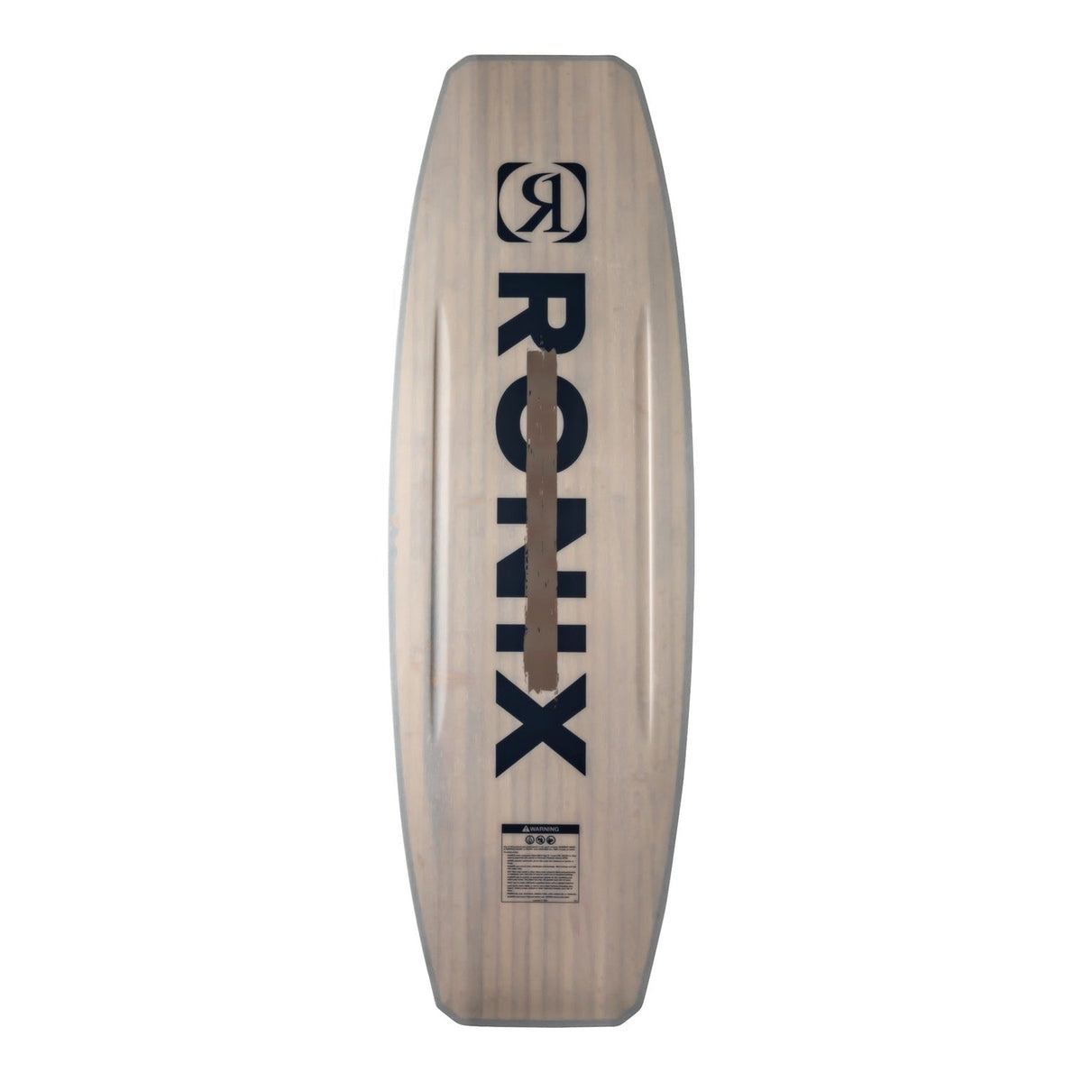 2027 Ronix Pinpoint Wakeboard Olive Brown / Eagle Scout — base with shortened channels