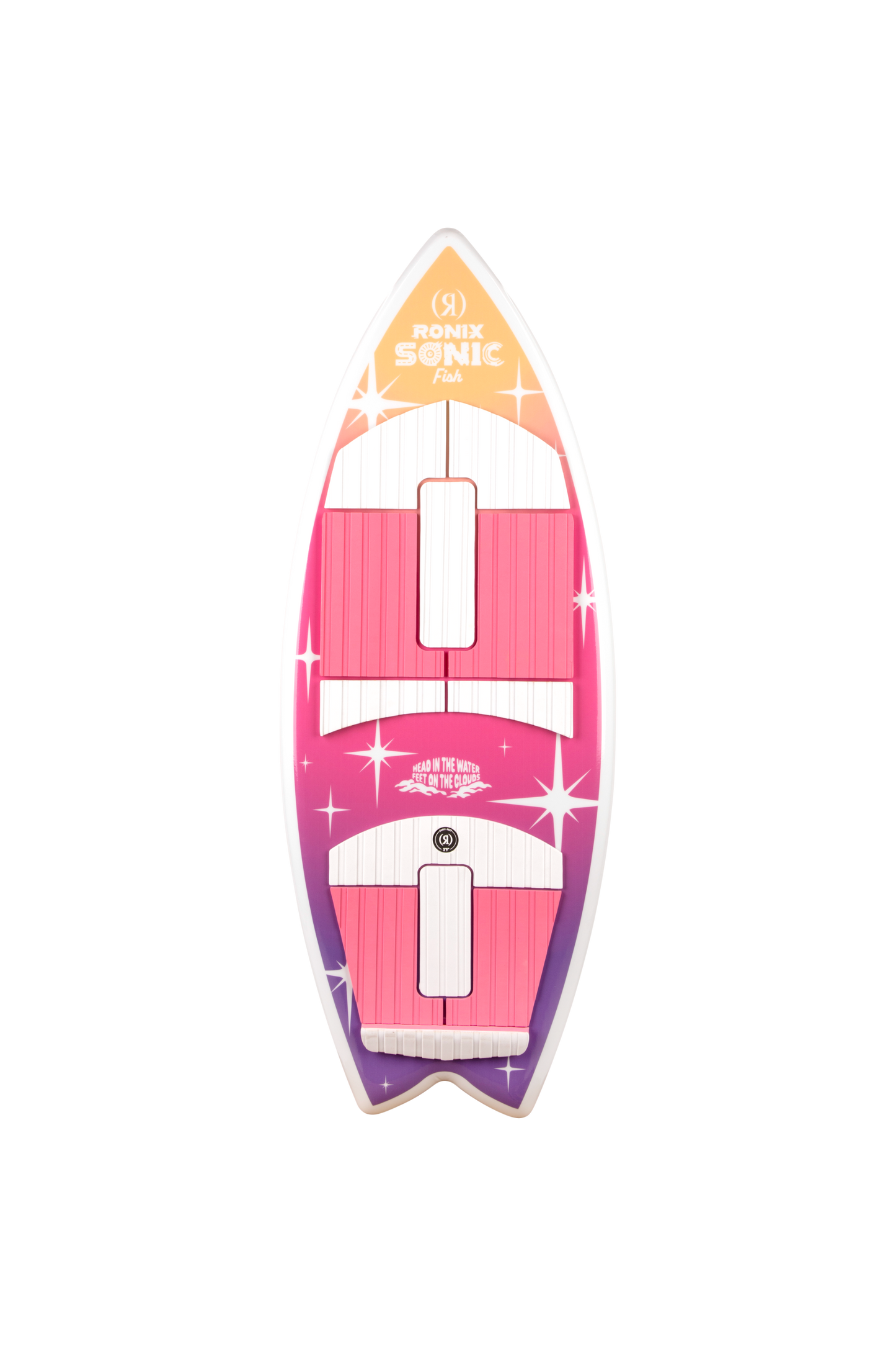 2027 Ronix Sonic Girls Fish Wakesurf Pink Splash — topsheet